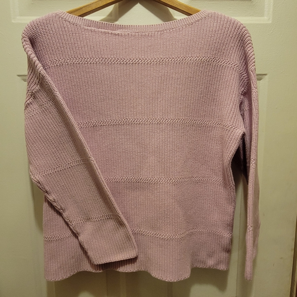 Talbots 1x pink sweater.
